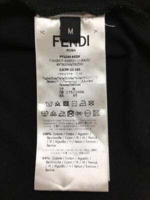 FENDI VERSACE Fendace Logo TShirt cotton black M Used | eBay