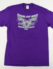 Delta Mens Motorcycle Apparel Panama City Bike Week S/S Shirt Purple Size Large