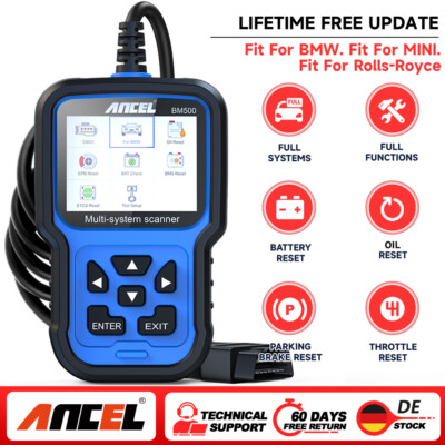 ANCEL BM500 Fehlerauslesegerät OBD2 Diagnosegerät Alle Systeme ABS EPB für BWM