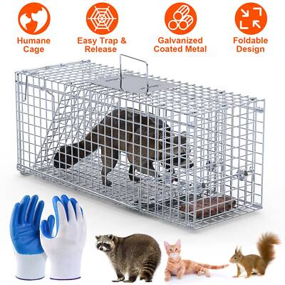 25.59in Live Humane Animal Trap Cage Mouse Squirrel Animal Rodent Trap Cage Tool
