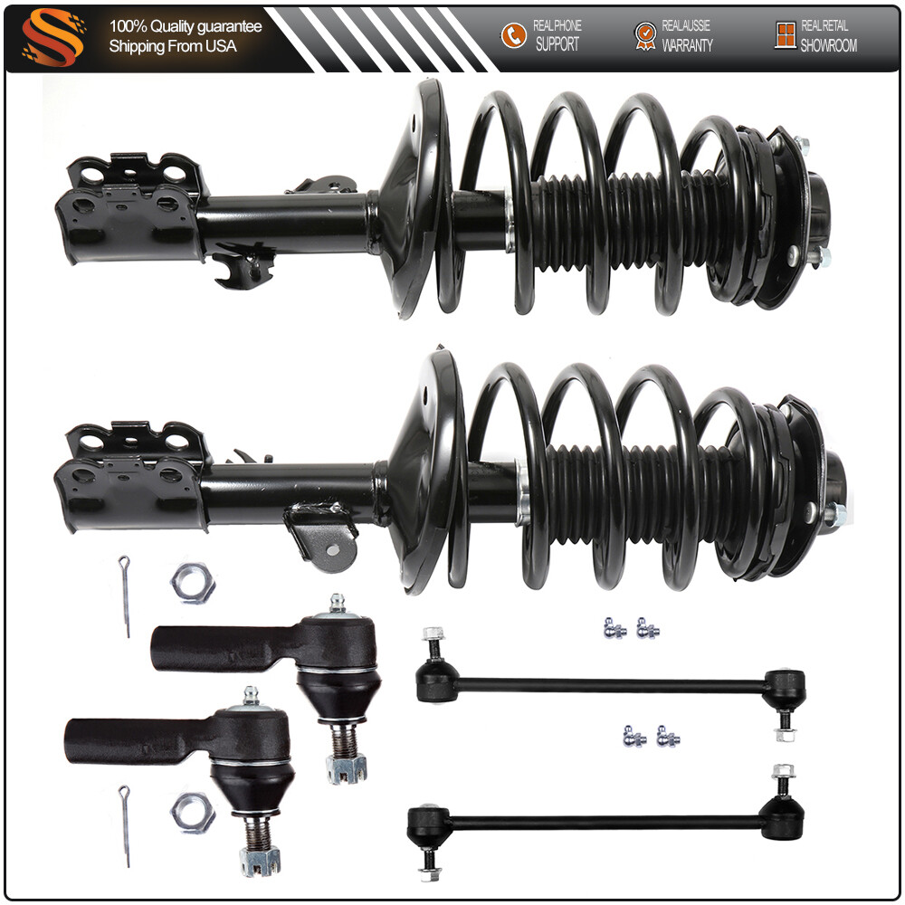 Toyota Sienna 1998-2003 Front Struts Tie Rod Sway Bars for 7-Passenger Model