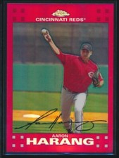 2007 Topps Chrome #203 Aaron Harang Red Refractor /99