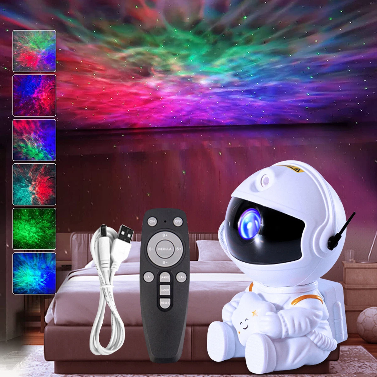 Astronaut Projector Galaxy Starry Sky Night Light Ocean Star LED Lamp  Remote