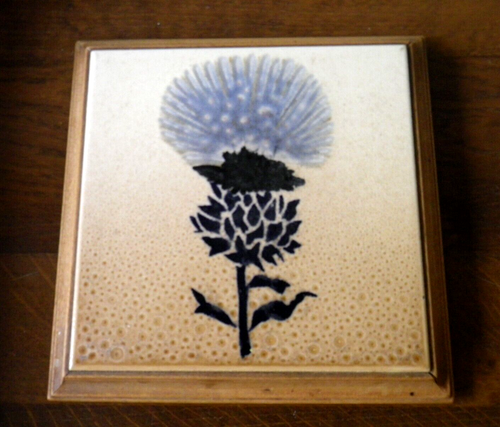 Dessous de plat art nouveau fleurs et dentelles Sarreguemines U&C