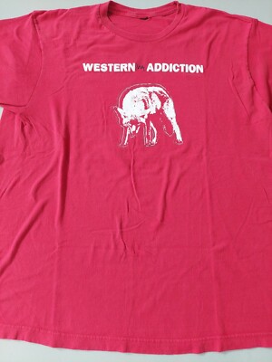 ORIGINAL WESTERN ADDICTION PINES EP WOLF T-SHIRT XL HARDCORE PUNK ROCK FAT WRECK
