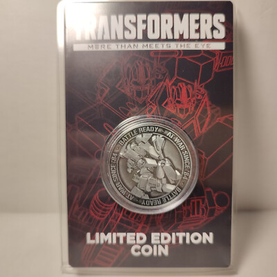 Transformers At War Since 84 Embossed Coin Official Collectible Metal Badge