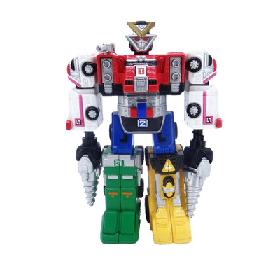 Turbo Rescue Megazord Deluxe Double Power Rangers Spielzeug Action Figur Bandai