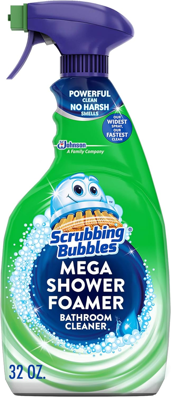 Mega Bathroom and Shower Cleaner Spray, Foaming Action Removes Limescale