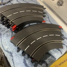 Lot Of 7 Carrera 20571 1/60 Curve (x3) 1/24 Track for 1/32 Cars w/ Track Clips