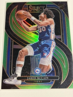 2024-25 Panini Select Premier Level Jared McCain #184 Neon Green Prizm /75 (RC)