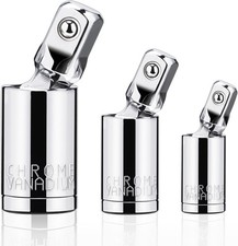3pcs Universal Joint Socket Set 14 38 12 Drive Swivel Socket Adapter Set 3pcs Universal Joint Socket Set 14 38 12 Drive Swivel Socket Adapter Set