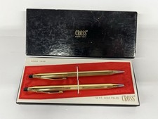 Cross Century 12k Gold Filled Pen Pencil Set  Box 6601 - Vintage