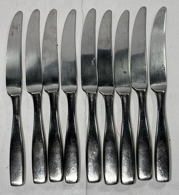 9 Dinner Knives Yamazaki BOLO Stainless Flatware Satin Finish