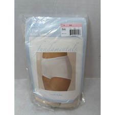 NOS VTG Fundamentals Briefs Women Size 10 Beige 3 Pack Nylon Panties Sears VIP