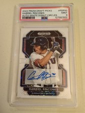 2022 Panini Prizm Gabriel Rincones # 24/50 WHITE AUTOGRAPH #PDP93 Graded PSA 9