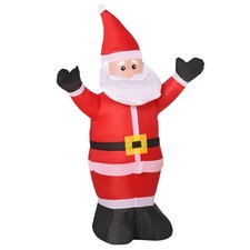 HOMCOM Babbo Natale Gonfiabile Luminoso con Luce LED Altezza 1.2m
