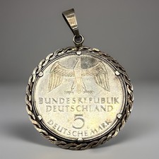 625/- Silber M&uuml;nz-Anh&auml;nger , 5 Mark, 1971, dem deutschen Volke 1871-1971