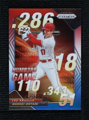 2020 Panini Prizm Numbers Game Red White & Blue Prizm Shohei Ohtani #NG-8 0j8f