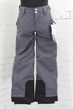 New Spyder Youth Girl's Olympia Ski Pants 10 / 140 Linear Emboss Ebony Grey New