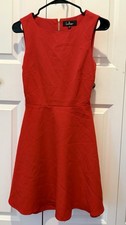 Lulus Women's Red Fit & Flare Cut-Out Sleeveless Dress Short Size S pre owned