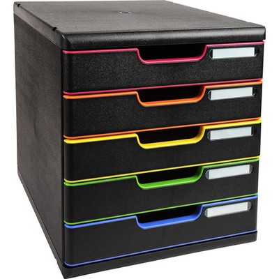 EXACOMPTA Schubladenbox MODULO A4, 5 Schübe, harlekin 1 bis 12 Stk SPARE 13%