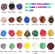 24‑Colour Mica Powder Set – 5g Each – Cosmetic‑Grade Pigment for resin etc.