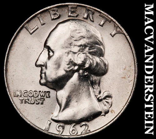 1962-D Washington Quarter- Choice Gem Brilliant Uncirculated++++ Luster #G6748