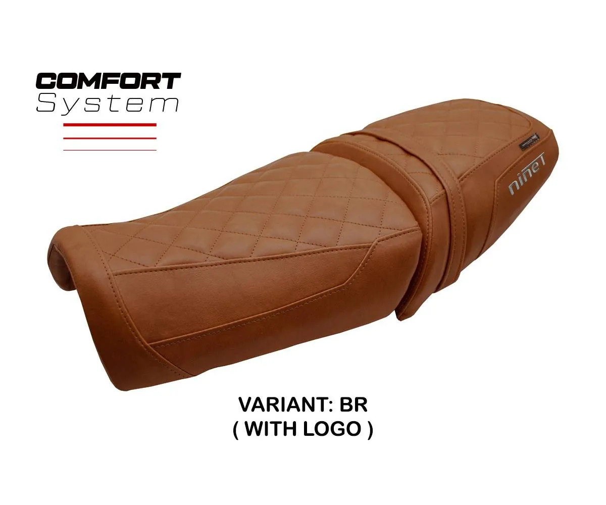 Seat cover Ninette Comfort Brown BR + logo Tpz comp BMW R12 NINE T 2025 2026