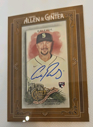 Cal Raleigh #MA-CR 2022 Topps Allen & Ginter Mini Autographs card