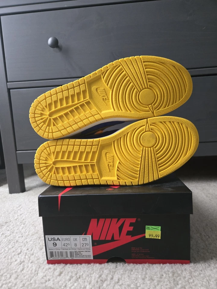 Размер 9 - Air Jordan 1 ретро оригинальный высоты Laney совершенно новый DS - Изображение 3 из 3