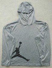 Air Jordan Grey Dri-fit Hoodie Lightweight Yo...