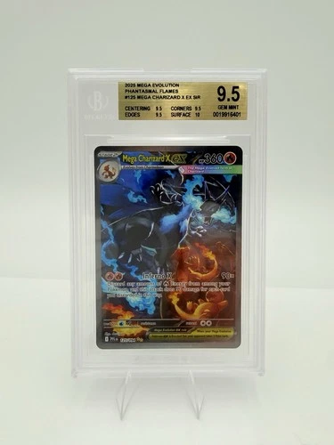 Pokemon Mega Charizard X ex 125 Phantasmal Flames BGS 9.5 GOLD LABEL GEM MINT