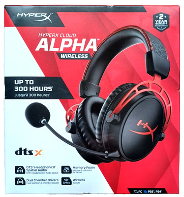 HyperX Cloud Alpha Wireless Gaming Headset for PC, PS5, and PS4 - Black/Red NEW