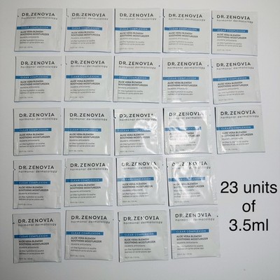 Dr. Zenovia Clear Complexion Aloe Vera Soothing Moisturizer Samples Lot of 23 Un