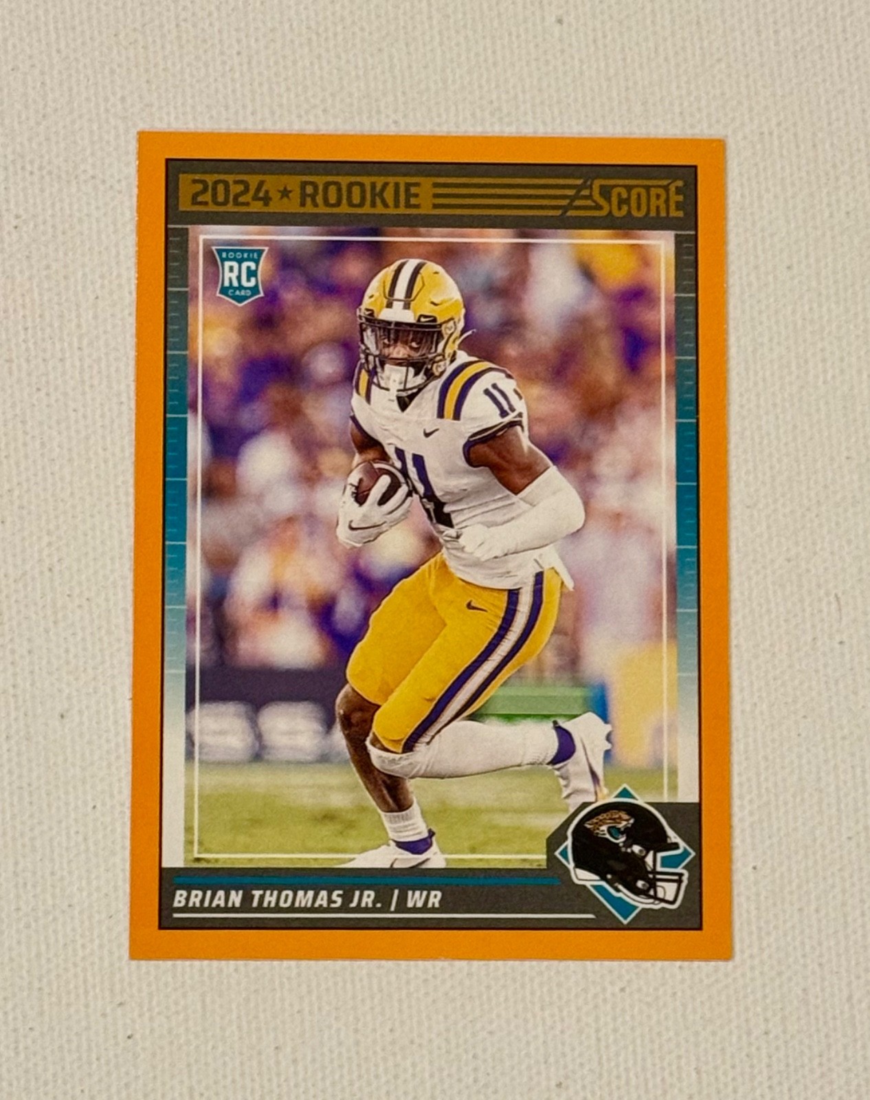2024 Score ORANGE Brian Thomas Jr. #319 RC Rookie PARALLEL SP LSU Tigers