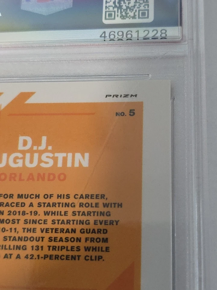 2019-20 Panini Donruss Optic Black Velocity Prizm /39 DJ Augustin #5 PSA 10 - Image 4 of 4