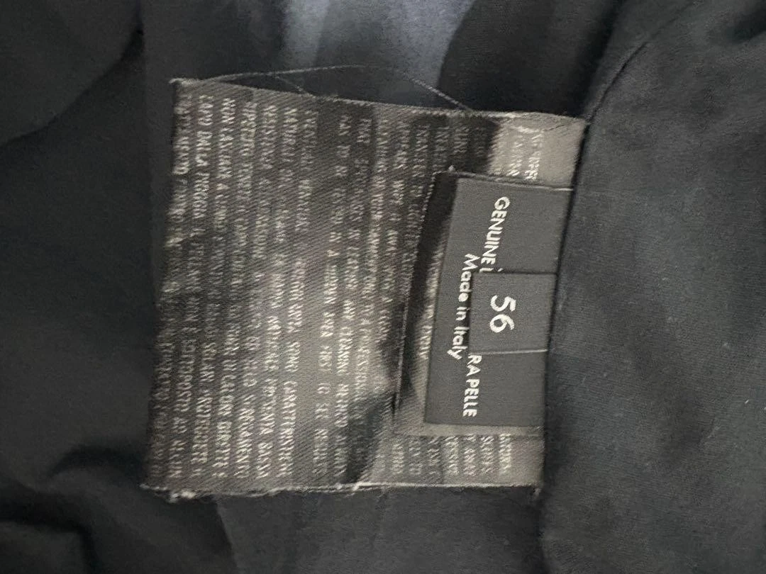 Giacca di pelle Gucci blu sfumato rara