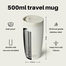 BOTTLE BOTTLE Insulated Travel Mug 500ml Stainless Steel Office Coffee Cup