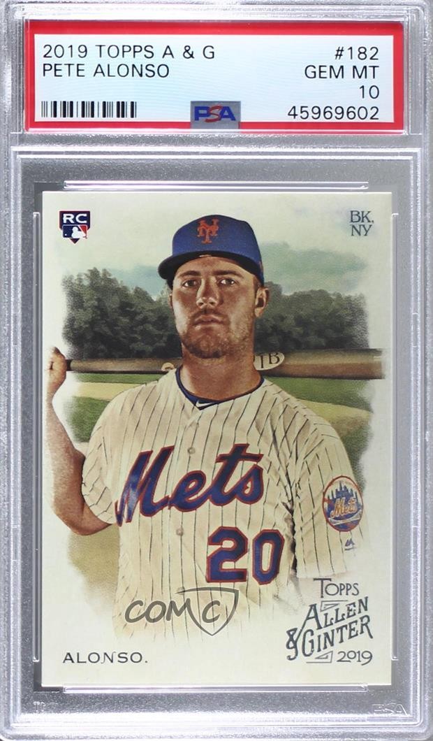 2019 Topps Allen & Ginter Pete Alonso #182 PSA 10 GEM MT 09dw