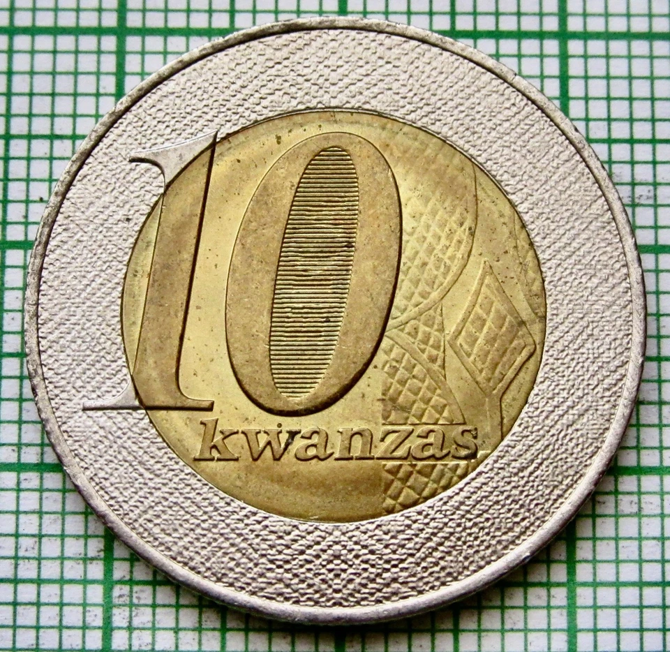 ANGOLA 2012 10 KWANZAS, BI-METALLIC km# 110 UNC yes we do combine postage - Image 3 of 4