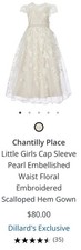 Chantilly Place Big Girls Floral Tea-Length Bridesmaids Dress Size 12