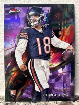2024 Topps Finest Caleb Williams PURPLE REFRACTOR /250 ROOKIE RC SP #61 BEARS