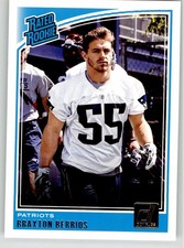 Braxton Berrios 2018 Donruss 342 New England Patriots Rookie