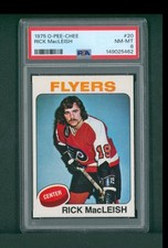 1975 O-Pee-Chee Hockey Card - #20 Rick MacLeish, PSA 8 NM/MT