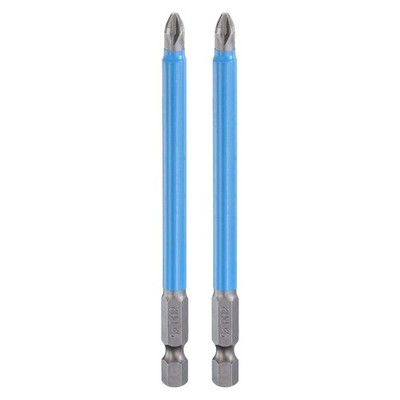 2x 125mm PH2 Magnetbits S2 für 1/4'' Sechskant
