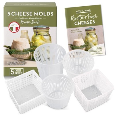 Kit para hacer queso, 5 Uds., juego de moldes para queso para prensa