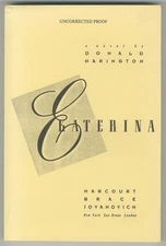 Donald HARINGTON / Ekaterina Uncorrected Proof 1st 1993