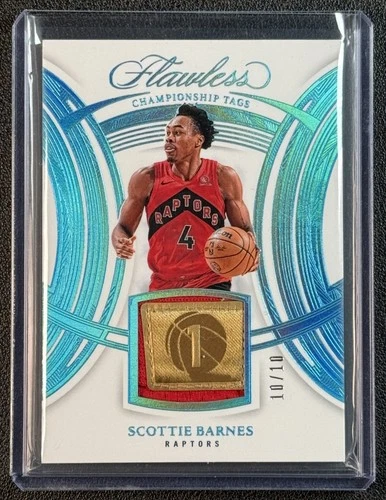SCOTTIE BARNES 2024-25 PANINI FLAWLESS CHAMPIONSHIP TAGS GU TAG LOGO PATCH 10/10