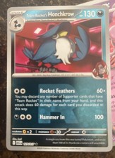 Team Rocket's Honchkrow 127/217 Reverse Holo R Eroi Ascesi Pokémon TCG