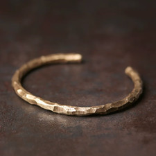 Handmade Hammered Copper Cuff Bracelet Minimalist Jewelry Gift For Men Wome